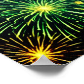 Gelukkig Nieuwjaar 2026 Decoratieve kunst - vuurwe Poster (Hoek)