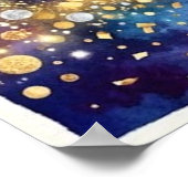 Gelukkig Nieuwjaar 2026 decoratieve kunst vuurwerk Poster (Hoek)