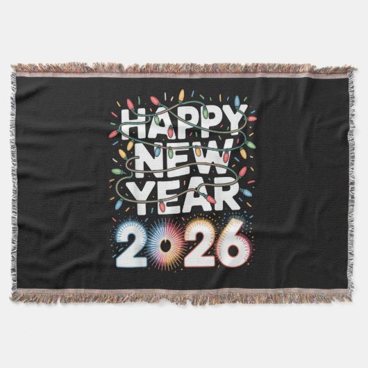 Gelukkig nieuwjaar 2026 deken (Voorkant)