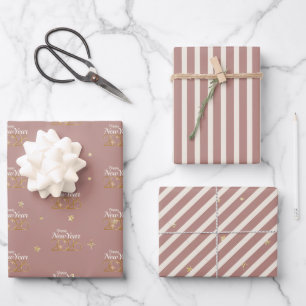 Gelukkig Nieuwjaar 2026 Elegant Inpakpapier Vel
