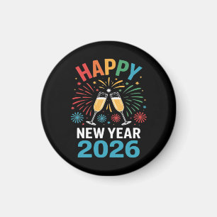 Gelukkig Nieuwjaar 2026 Feest Grappige Oud en Nieu Magneet