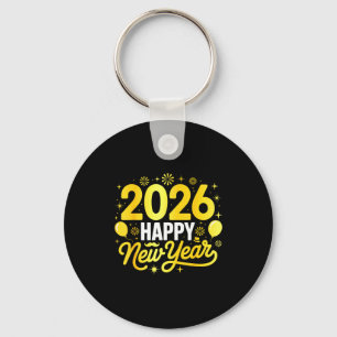 Gelukkig Nieuwjaar 2026 Feestballonnen Vuurwerk Fa Sleutelhanger