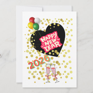 Gelukkig Nieuwjaar 2026 Feestdagenkaart