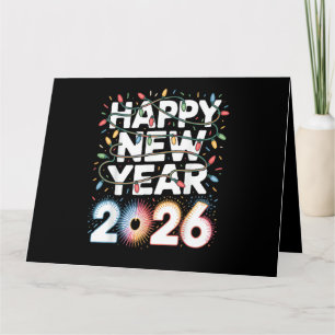 Gelukkig Nieuwjaar 2026 Glitter Shirt voor Vrouwen Kaart