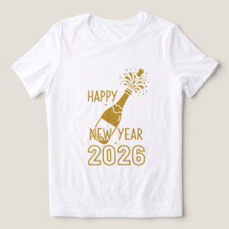 Gelukkig Nieuwjaar 2026 Glitter Truien voor Vrouwe Tri-Blend Shirt