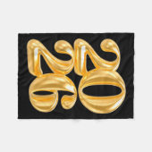 Gelukkig Nieuwjaar 2026 Gold Confetti Balloon Part Fleece Deken (Voorkant (Horizontaal))