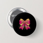 Gelukkig Nieuwjaar 2026 Gold Party Eve Family Xmas Ronde Button 5,7 Cm (Voorkant /achterkant)