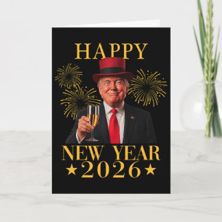 Gelukkig Nieuwjaar 2026 Grappige President Trump V Kaart