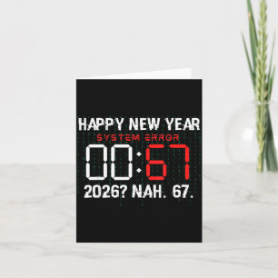 Gelukkig Nieuwjaar 2026 Humor Klok 6 7 Meme Systee Kaart