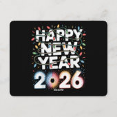 Gelukkig nieuwjaar 2026 kaart (Achterkant)