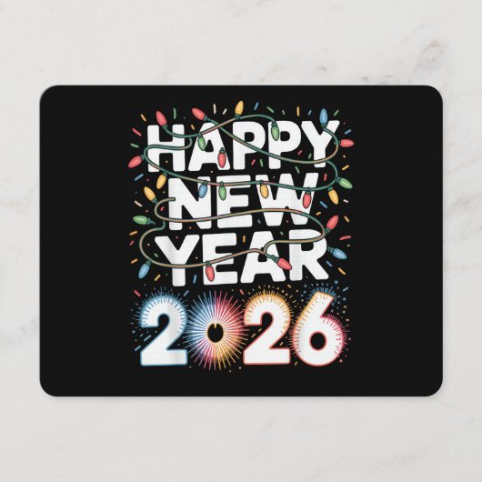 Gelukkig nieuwjaar 2026 kaart (Voorkant)