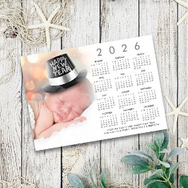 Gelukkig Nieuwjaar 2026 Kalender Custom Photo Feestdagenkaart