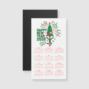 Gelukkig Nieuwjaar 2026 Kalender Magnetische Kaart
