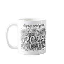 gelukkig nieuwjaar 2026 koffiemok