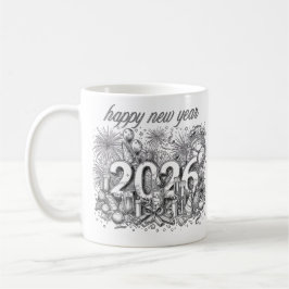 gelukkig nieuwjaar 2026 koffiemok