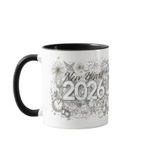 gelukkig nieuwjaar 2026 koffiemok