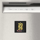Gelukkig Nieuwjaar 2026 Loading Funny New Years Ev Magneet (Insitu (Vaatwasser))