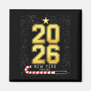 Gelukkig Nieuwjaar 2026 Loading Funny New Years Ev Magneet