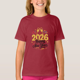 Gelukkig Nieuwjaar 2026 Meisjes T-Shirt