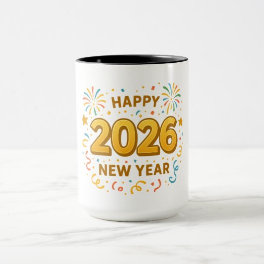 Gelukkig Nieuwjaar 2026 Mok (Midden)