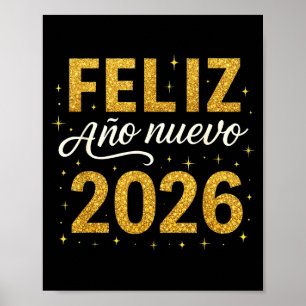 Gelukkig Nieuwjaar 2026 Nieuwjaar Spaanse Fiesta V Poster