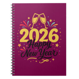 Gelukkig Nieuwjaar 2026 Notitieboek | Feestelijk G