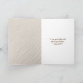 Gelukkig nieuwjaar 2026 Ocean Beach Feestdagen Kaart (Binnen)