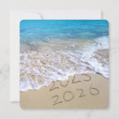 Gelukkig nieuwjaar 2026 Ocean Beach Feestdagenkaart (Voorkant)