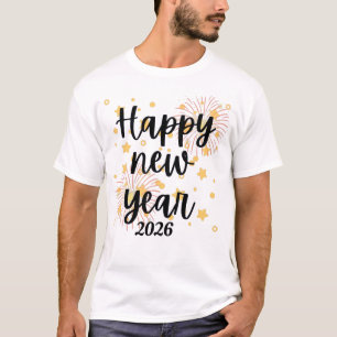 Gelukkig Nieuwjaar 2026 op maat T-shirt