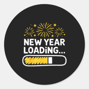 Gelukkig Nieuwjaar 2026 Oud en Nieuw Ronde Sticker