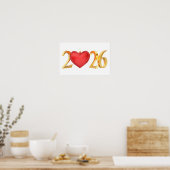 Gelukkig Nieuwjaar 2026 Poster (Keuken)