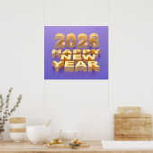 Gelukkig Nieuwjaar 2026 Poster (Keuken)