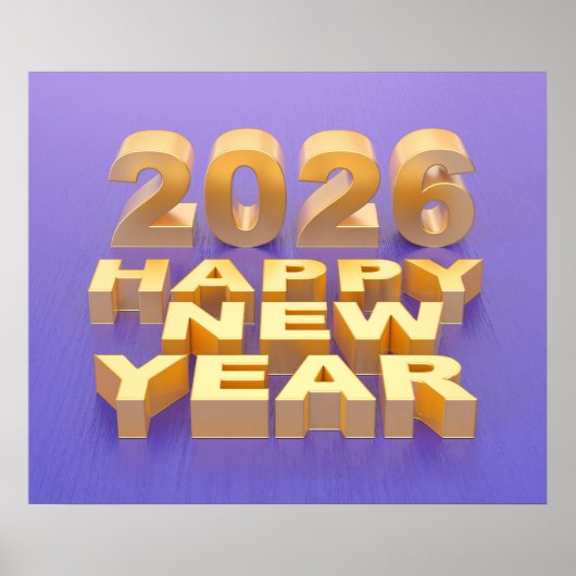 Gelukkig Nieuwjaar 2026 Poster (Voorkant)