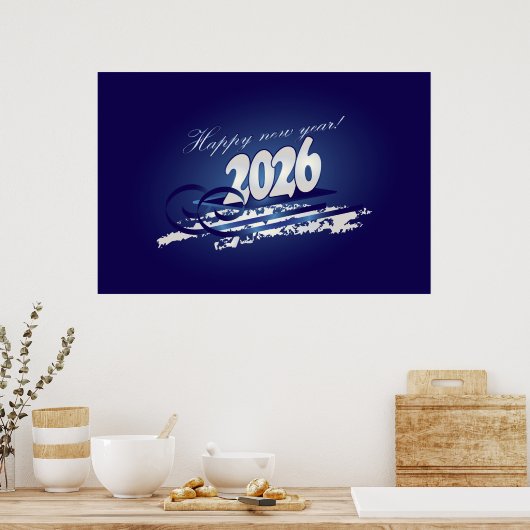 Gelukkig nieuwjaar 2026 poster (Keuken)