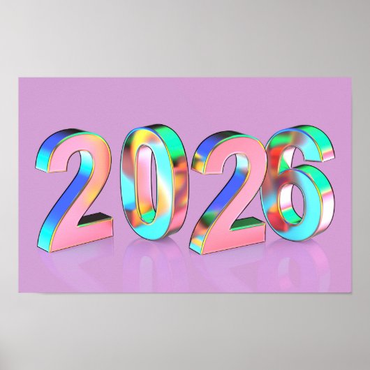Gelukkig Nieuwjaar 2026 Poster (Voorkant)