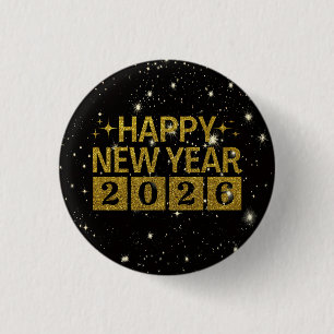 Gelukkig Nieuwjaar 2026 Ronde Button 3,2 Cm