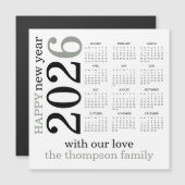 Gelukkig Nieuwjaar 2026 Sage Green White Kalender (Voorkant / Achterkant)