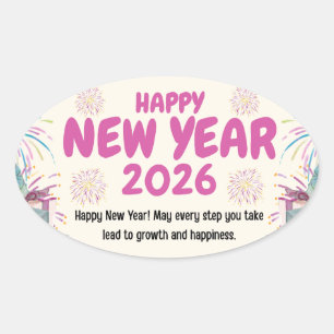 Gelukkig Nieuwjaar 2026 Sticker