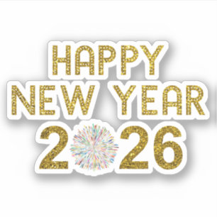 Gelukkig Nieuwjaar 2026 Sticker
