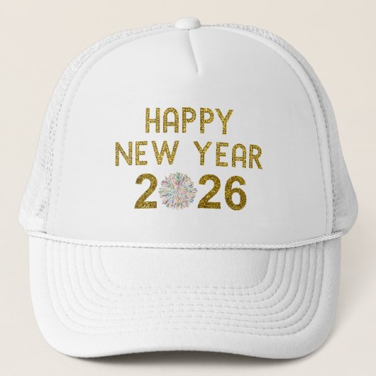 Gelukkig Nieuwjaar 2026 Trucker Pet (Voorkant)