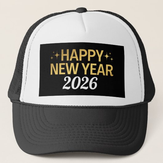 Gelukkig Nieuwjaar 2026 Trucker Pet (Voorkant)