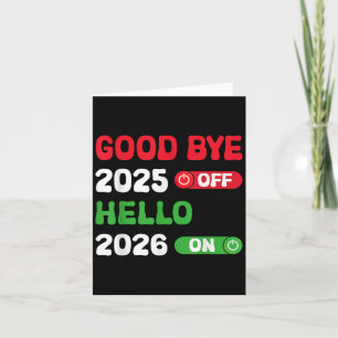 Gelukkig nieuwjaar 2026 Vaarwel 2025 Hallo 2026  Kaart