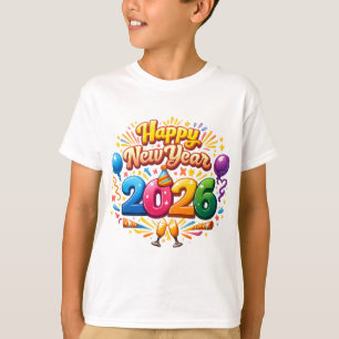 Gelukkig Nieuwjaar 2026-viering – Feestelijke Vuur T-shirt