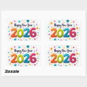 Gelukkig Nieuwjaar 2026 Viering Sticker (Vel)