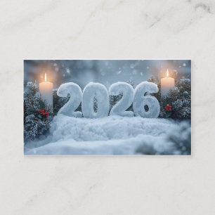 gelukkig nieuwjaar 2026 vorstige elegante visiteka visitekaartje