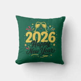 Gelukkig Nieuwjaar 2026 Worpkussen | Feestelijk Kussen