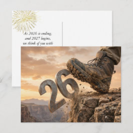 Gelukkig nieuwjaar 2027 briefkaart