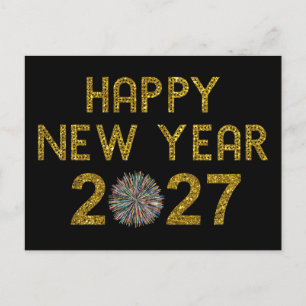Gelukkig nieuwjaar 2027 briefkaart