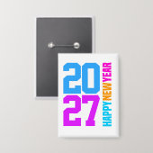 Gelukkig Nieuwjaar 2027 Button (Voorkant / Achterkant)