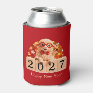 Gelukkig Nieuwjaar 2027 Jaar van de Geit Schaap Blikjeskoeler